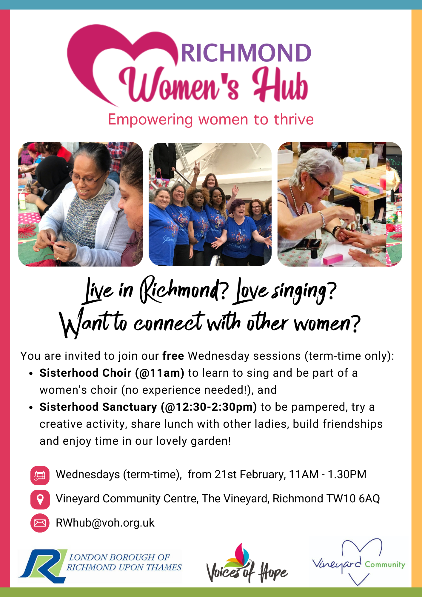 more information on the richmond women's hub