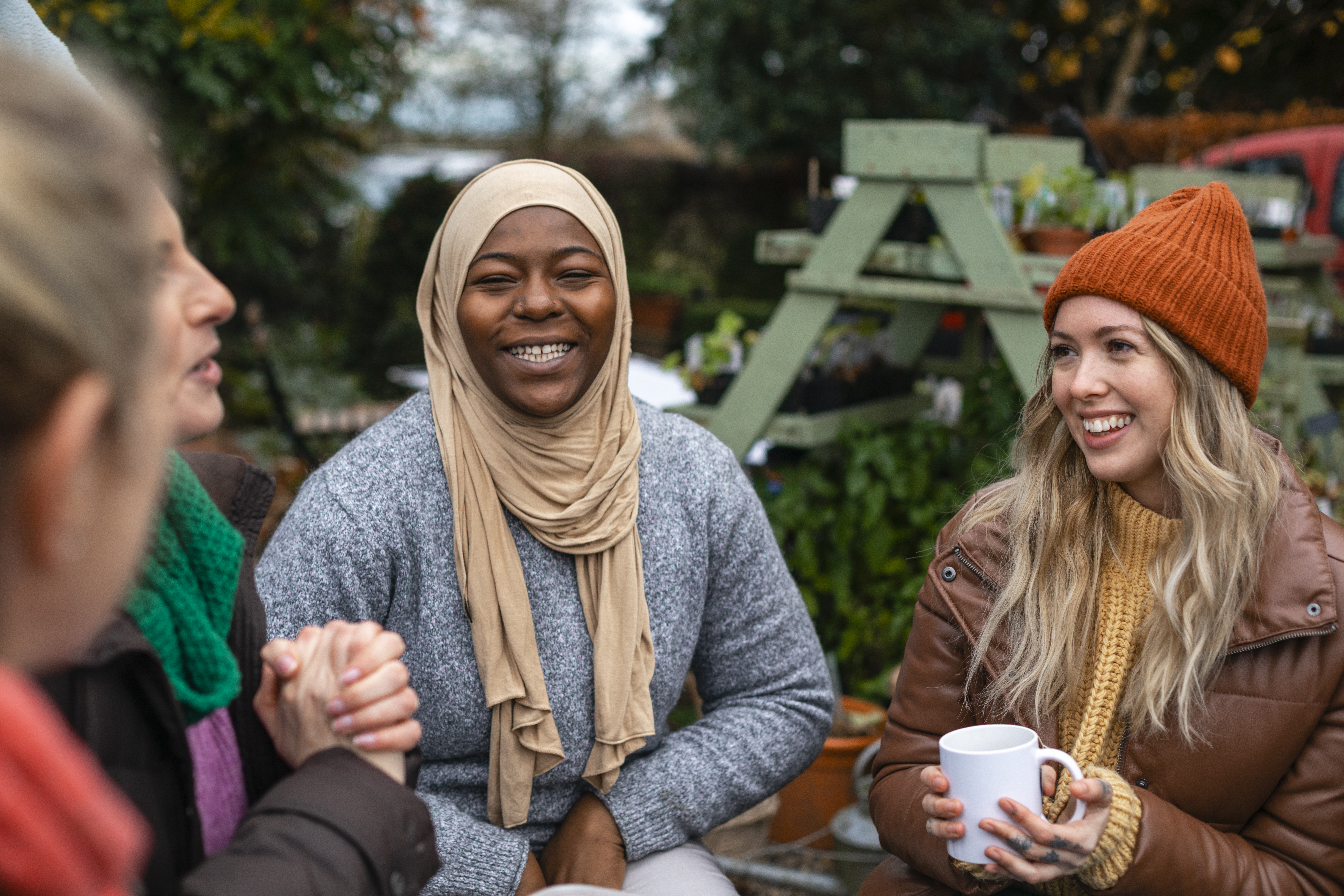 group of friends laughing