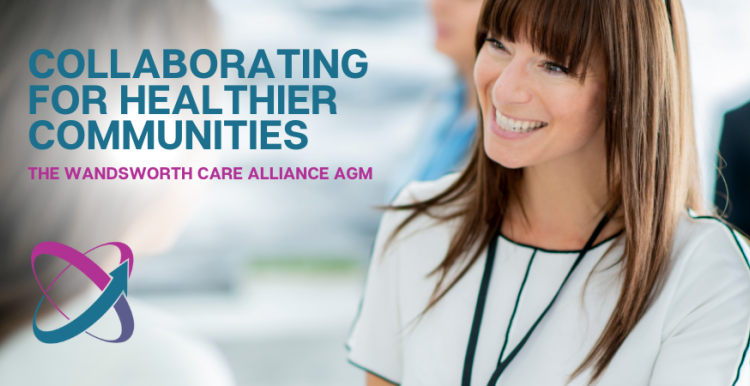 Banner for AGM collaborating for healthier communities event
