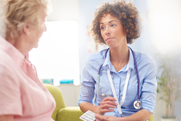 GP speaking to patient