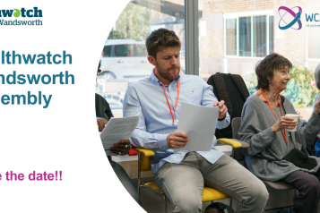 Healthwatch Wandsworth Assembly save the date banner