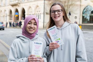 Young people smiling