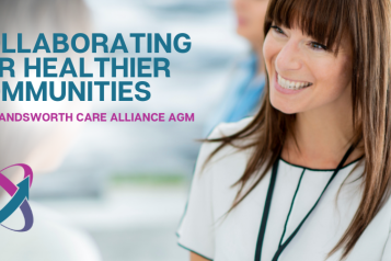 Banner for AGM collaborating for healthier communities event