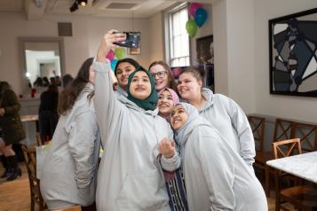 Picture of young people taking a selfie